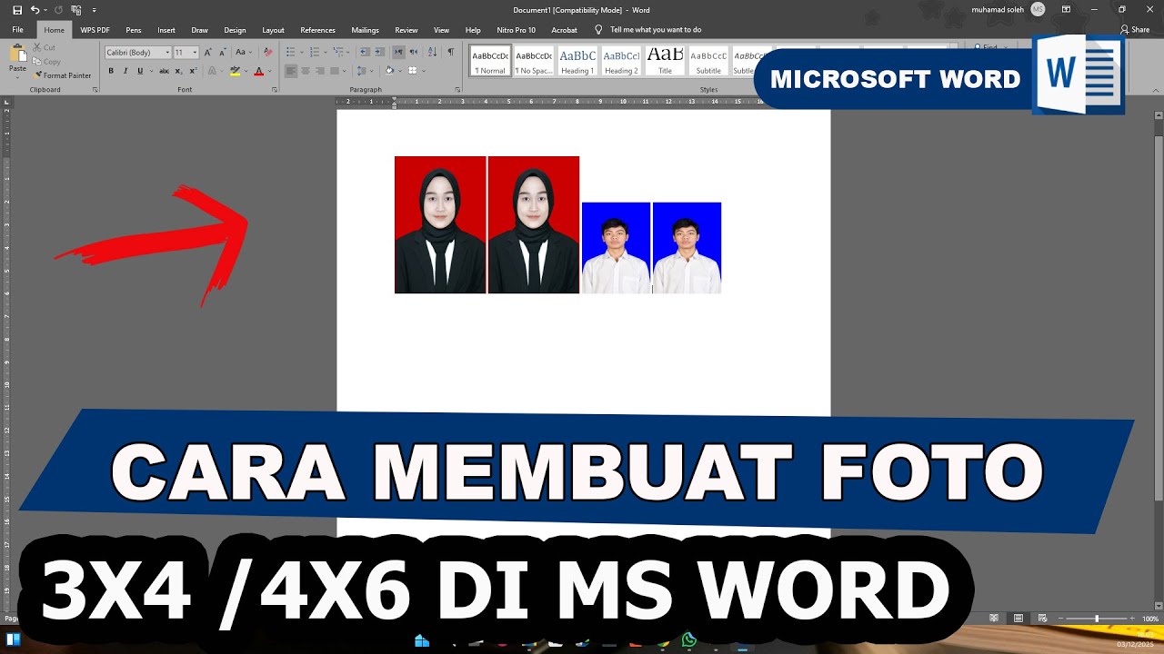 Cara Membuat Ukuran Foto 4x6 di Word Yang Benar - YouTube