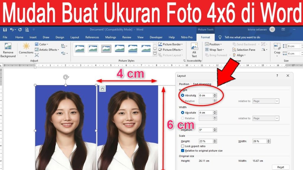 3 Cara Atur Foto 4×6 di Word yang Benar, Jangan Sampai Salah!