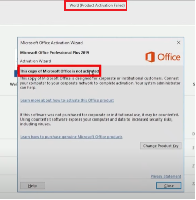Fix Product Activation Failed Error in Microsoft Office