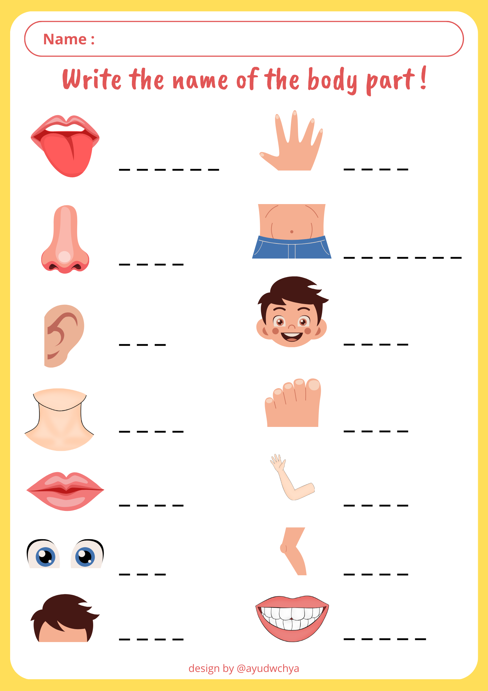 5 Contoh soal bahasa inggris kelas 2 tentang my body yang paling mudah dipahami
