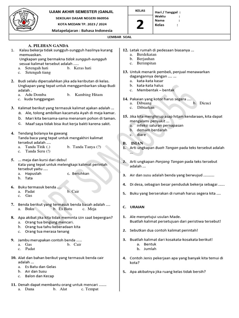 5 Fakta Mengejutkan Soal Bahasa Indonesia Kelas 3 SD Semester 2 PDF yang Wajib Tahu 5 Fakta Mengejutkan Soal Bahasa Indonesia Kelas 3 SD Semester 2 PDF yang Wajib Tahu