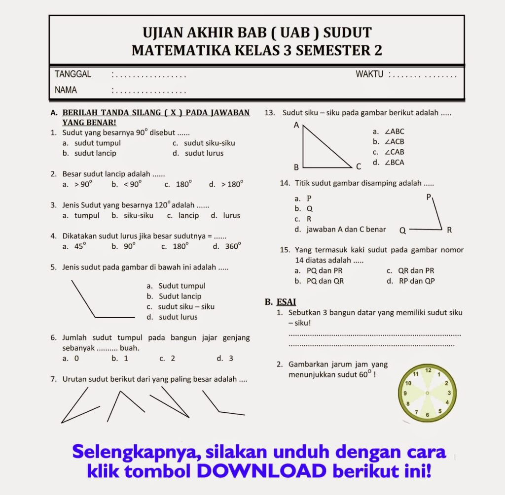 5 Fakta Mengejutkan Soal UAS Matematika Kelas 3 Semester 2 PDF di 2026 yang Wajib Diketahui 5 Fakta Mengejutkan Soal UAS Matematika Kelas 3 Semester 2 PDF di 2026 yang Wajib Diketahui