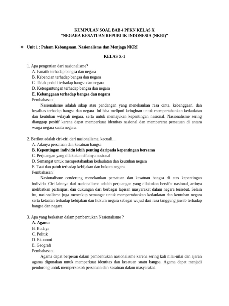 60 Contoh Soal dan Jawaban PKN Kelas X Bab 4 Ternyata Semudah Ini Dipelajari 60 Contoh Soal dan Jawaban PKN Kelas X Bab 4 Ternyata Semudah Ini Dipelajari