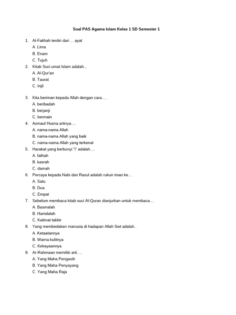 7 Rahasia Menjawab Soal Agama Islam Kelas 1 SD Kurikulum 2013 Agar Nilai Sempurna 7 Rahasia Menjawab Soal Agama Islam Kelas 1 SD Kurikulum 2013 Agar Nilai Sempurna