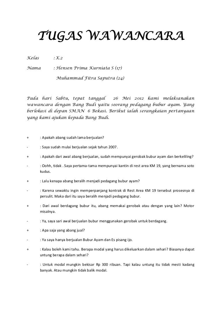 Akhirnya Terungkap Contoh Soal Daftar Pewawancara Kelas 4 SD yang Sering Muncul dan Wajib Dikuasai Siswa Sebelum Ujian