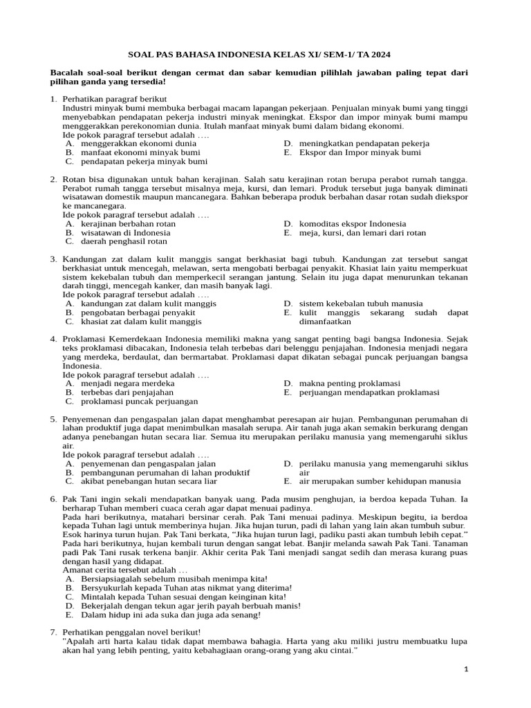 Rahasia 40 soal bahasa indonesia kelas 11 semester 1: Cara Jawab Benar Sebelum Nilai Turun Rahasia 40 soal bahasa indonesia kelas 11 semester 1: Cara Jawab Benar Sebelum Nilai Turun