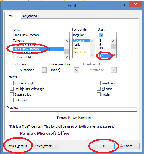 Rahasia Mengubah Font Default Word 2010 dan Atur Kertas F4 Sekali Klik Sebelum Terlambat