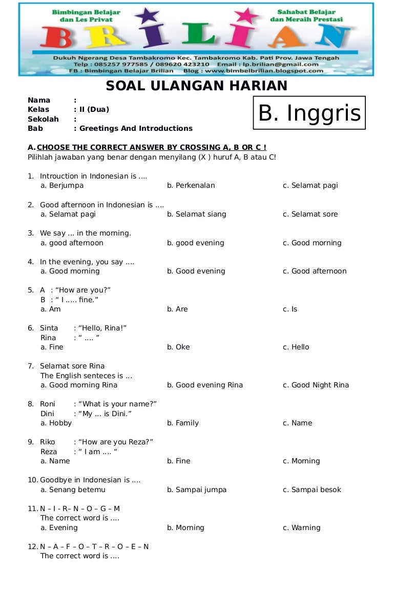 Rahasia Skor Sempurna Kerjakan Soal Bahasa Inggris Kelas 2 SMP K.13 Terbukti Ampuh