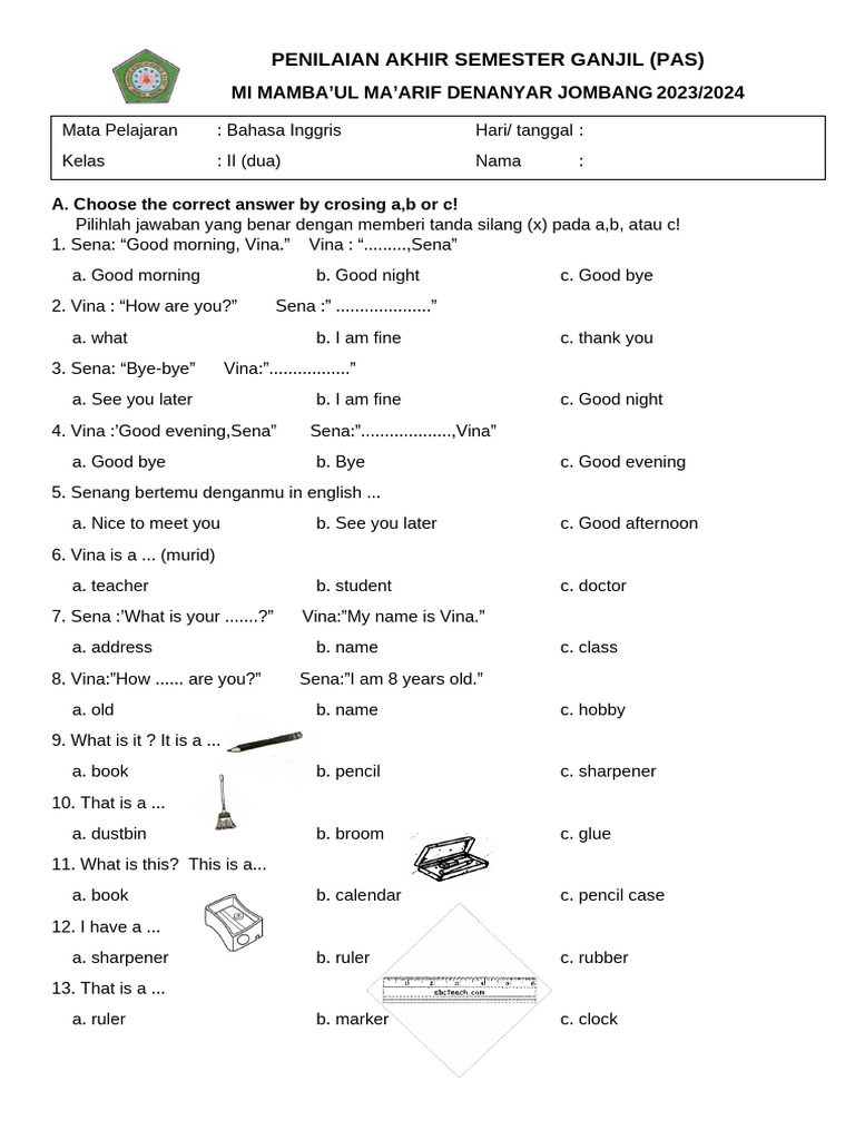 Rahasia Skor Tinggi Lewat Bocoran Soal Bahasa Inggris Kelas 2 SMP Semester Genap