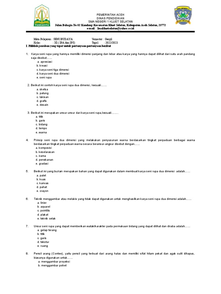 Rahasia Soal Seni Budaya Kelas 2 SD Semester 1 yang Membuat Anak Lulus Cepat Sebelum Ujian Rahasia Soal Seni Budaya Kelas 2 SD Semester 1 yang Membuat Anak Lulus Cepat Sebelum Ujian