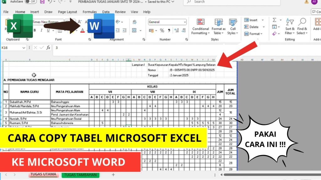 Ternyata 3 Rahasia cara mengcopy dari excel ke word agar tidak berantakan di 2026 Ternyata 3 Rahasia cara mengcopy dari excel ke word agar tidak berantakan di 2026