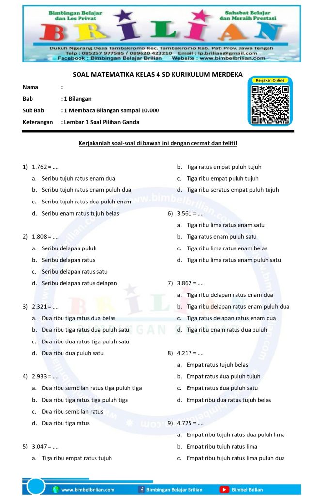 Ternyata Ini Dia Kumpulan Contoh Soal dan Jawaban Matematika Kelas 4 SD Semester 1 yang Sering Muncul di Ujian Ternyata Ini Dia Kumpulan Contoh Soal dan Jawaban Matematika Kelas 4 SD Semester 1 yang Sering Muncul di Ujian