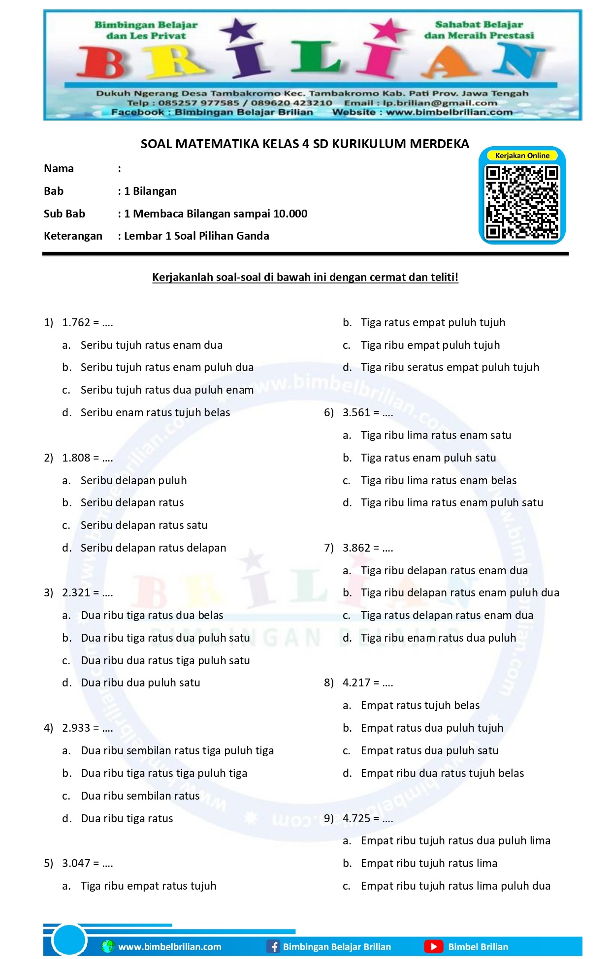 Ternyata Ini Dia Kumpulan Contoh Soal dan Jawaban Matematika Kelas 4 SD Semester 1 yang Sering Muncul di Ujian