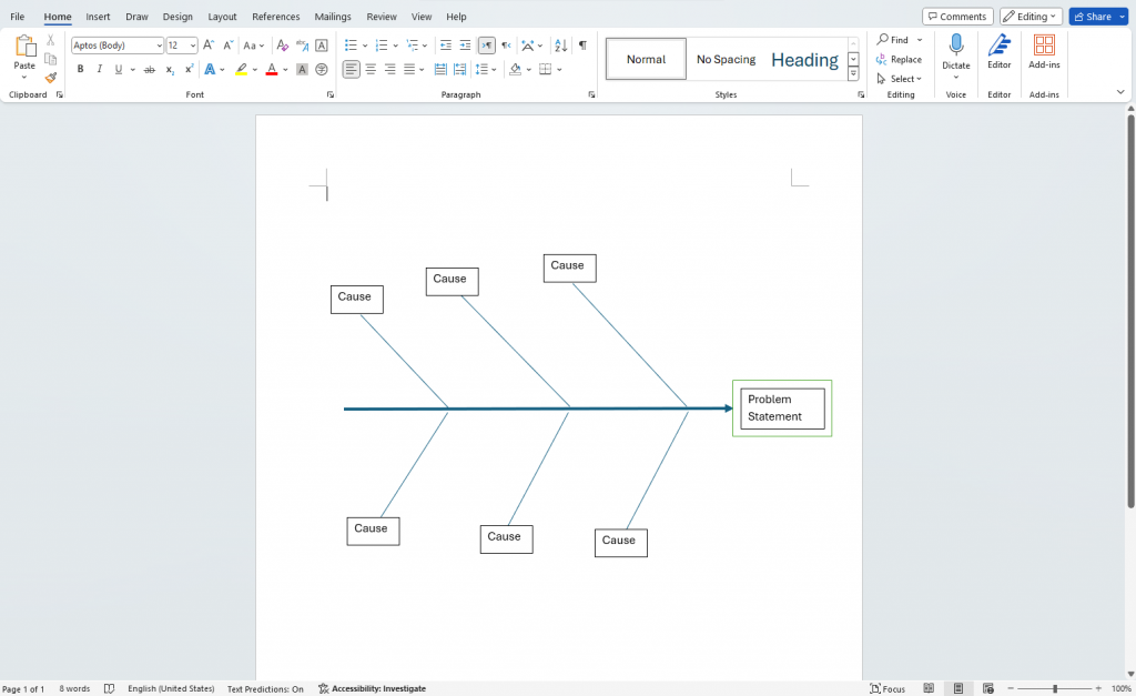 Fishbone Diagram Word Document Fishbone Diagram Word Document