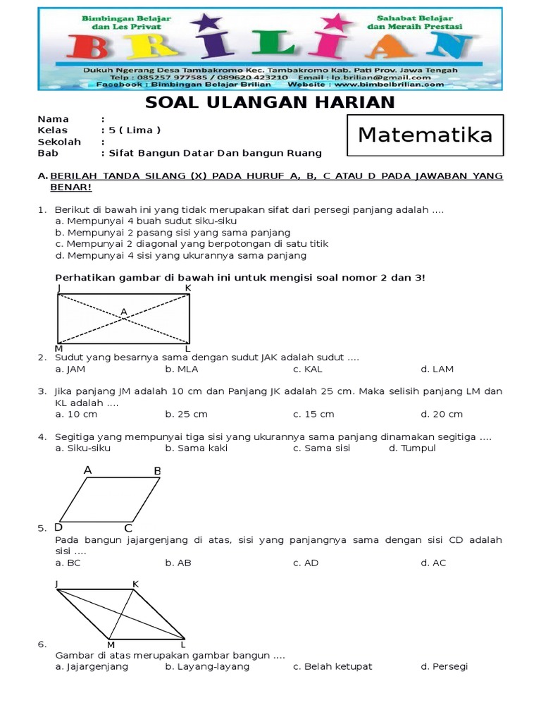 Ternyata Ini Rahasia Menjawab soal bangun datara kelas 5 sd semester 1 dengan Cepat Ternyata Ini Rahasia Menjawab soal bangun datara kelas 5 sd semester 1 dengan Cepat