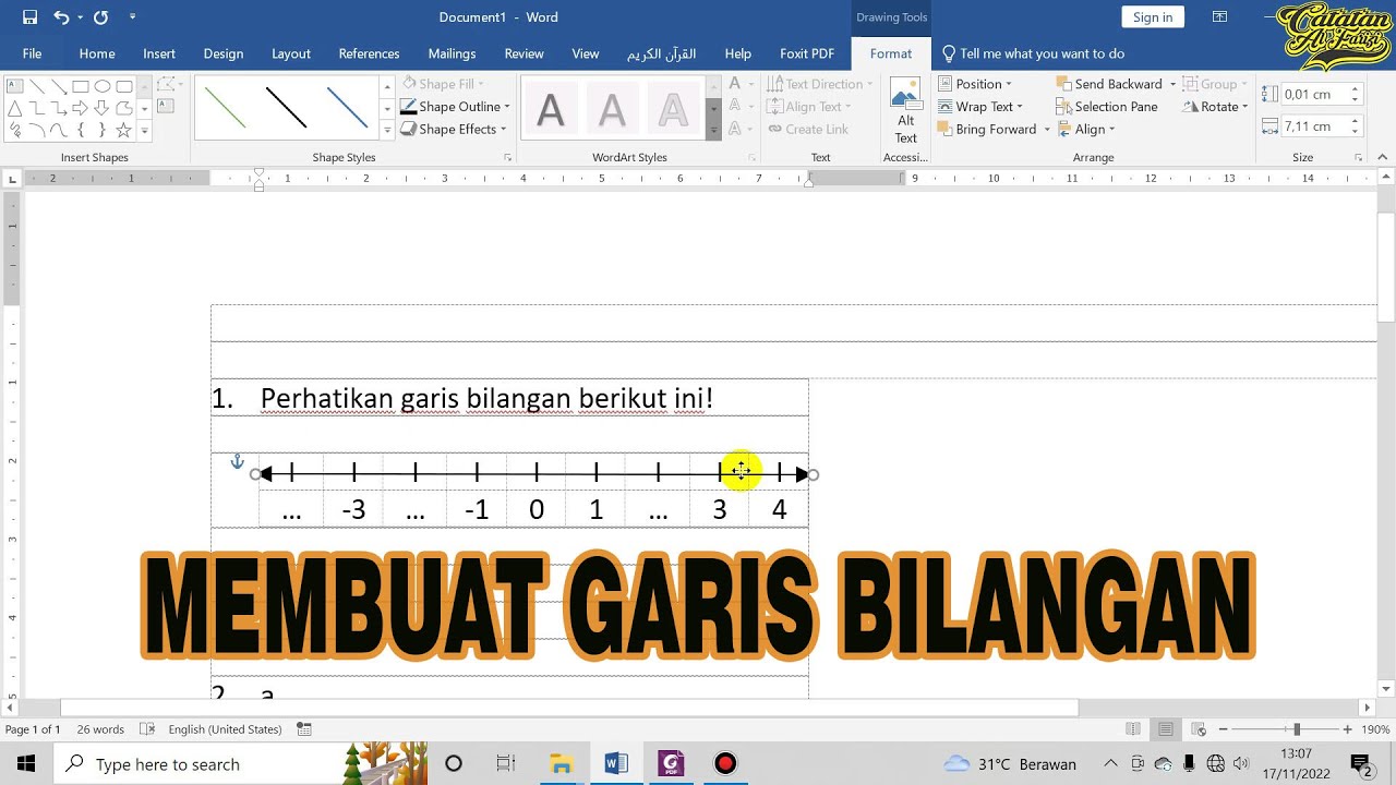 Ternyata Semudah Ini Cara Membuat Garis Bilangan di Word Tanpa Ribet