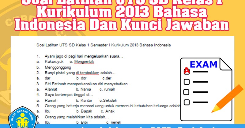 Wajib Tahu! Kumpulan Soal Ujian Kelas 1 SD Kurikulum 2013 Terbaru untuk Persiapan Ujian