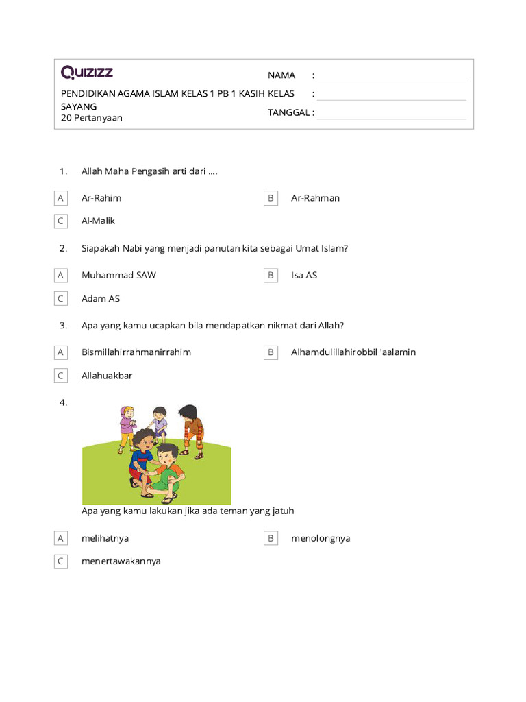 Waspada Bullying! Simak Latihan Soal Agama Islam Kelas 1 SD Semester 1 untuk Edukasi Anak Waspada Bullying! Simak Latihan Soal Agama Islam Kelas 1 SD Semester 1 untuk Edukasi Anak